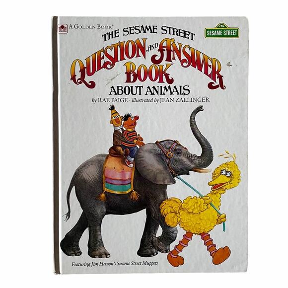 A Golden Book Sesame Street Question and Answer Book About Animals 1983 Book - Picture 1 of 5